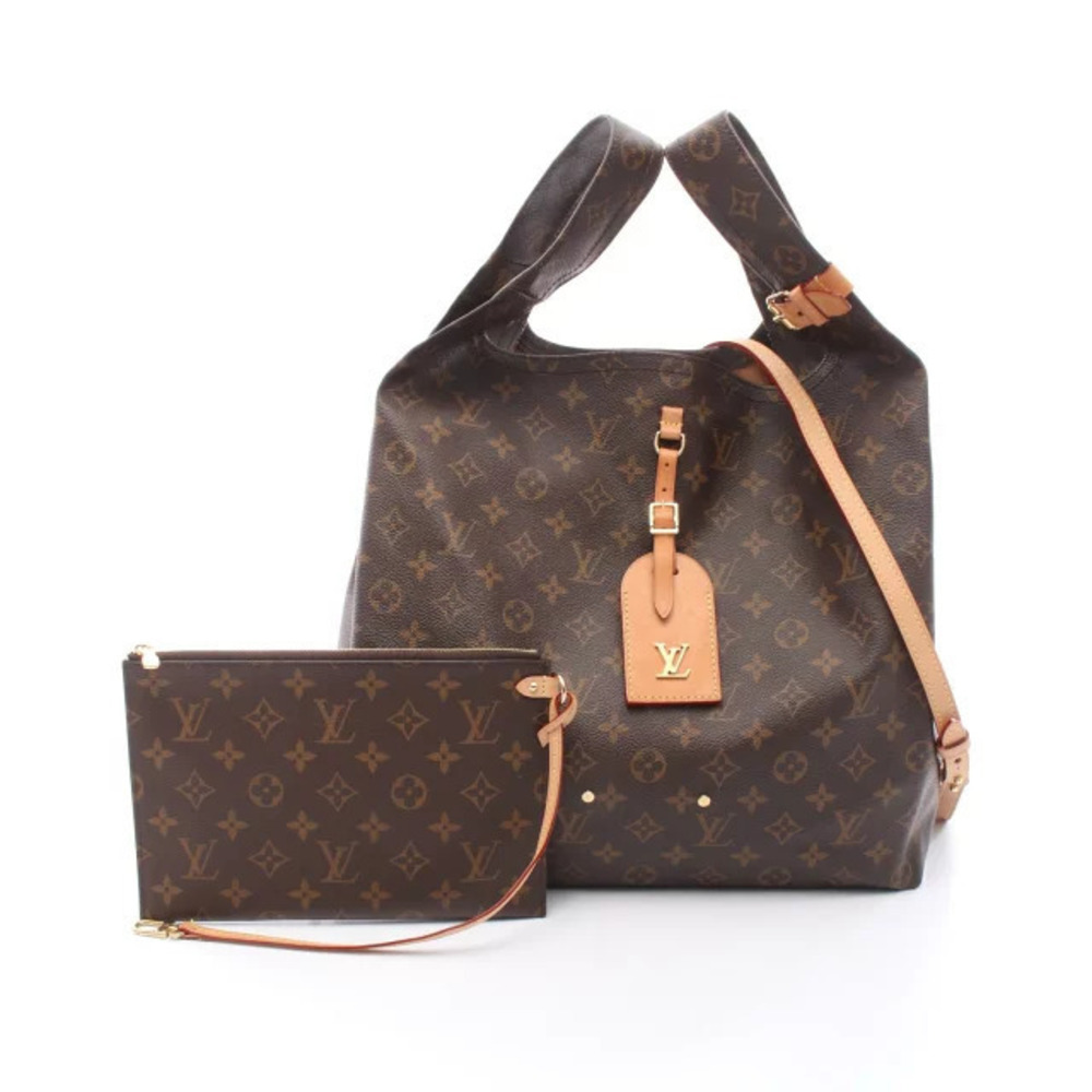 Louis Vuitton Atlantis Monogram Handbag Canvas Leather Brown